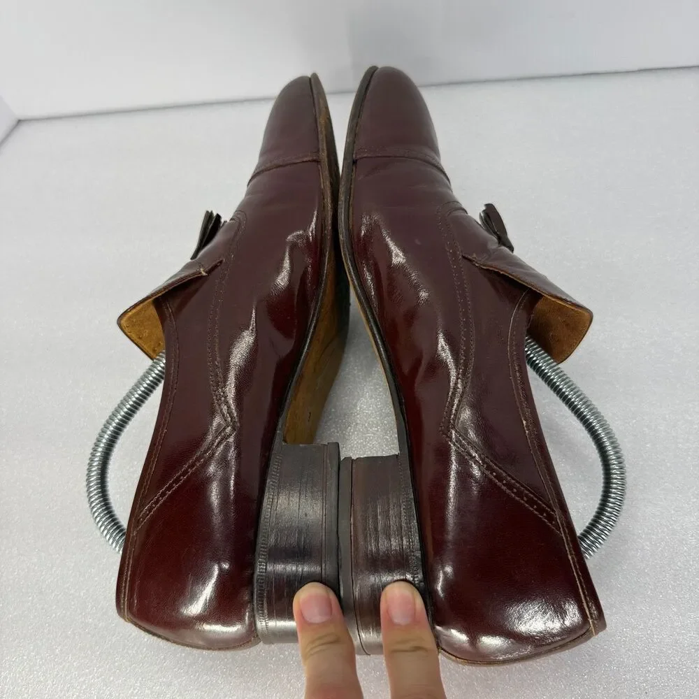 Jonathan Richards Oxford Shoes Men 9 Cordovan Leather Tasseled Slip On Cap Toe